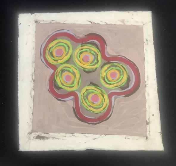 Edward Avedisian ( 1936-2007 ) abstract o/c , unsigned, loose canvas measures 28" x 27".   From (1 of 1)