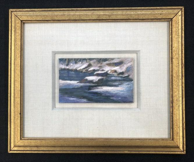 Elizabeth Mowry ( b 1940 ) small pastel titled ( Winter Study ) Published 1994, in very nice (1 of 4)