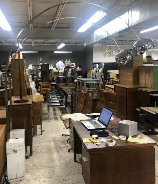 ARCO style Mid Century chrome & marble floor lamp, with white marble base, long extended arm with (1 of 6)