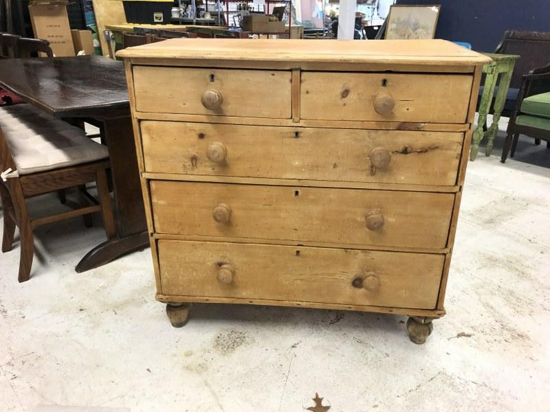 Country pine chest of drawers, used in NYC weekenders Hudson Valley home, could use a little (1 of 1)