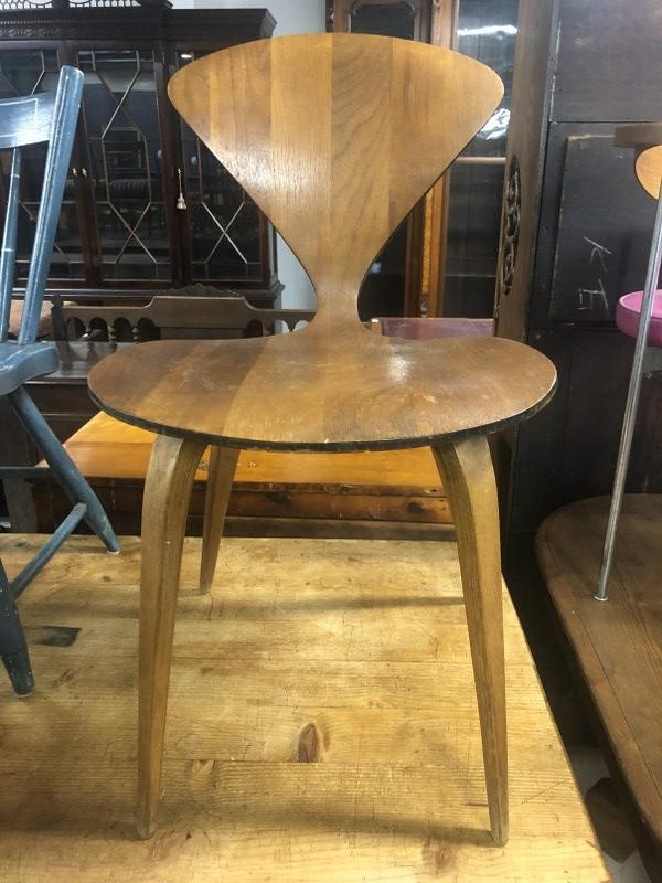 Mid Century Norman Cherner Plycraft bent wood single chair, from local estate, nice condition, no (1 of 2)