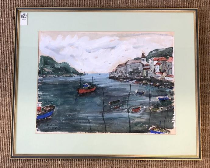 Impressionist w/color seascape signed ( Pito 1965 ), nicely framed and matted, painting measures 15": Impressionist w/color seascape signed ( Pito 1965 ), nicely framed and matted, painting measures 15" x 20". Active in Europe. From estate of a New York City apartment, who later moved to Hudson Valley