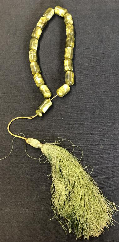 Bead tassel necklace, from local older estate, fine condition.: Bead tassel necklace, from local older estate, fine condition.