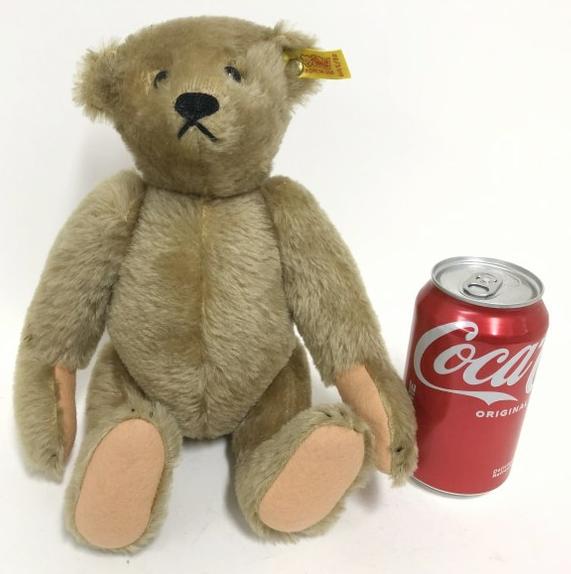 Steiff Teddy Bear, button in ear, nice estate condition, measures 13" high. Probably 20 years old or (1 of 2)