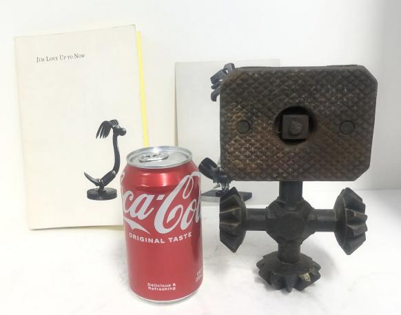 Jim Love ( 1927-2005 ) gear sculpture, born & worked in Texas, ( has 51 LOVE ) label, possibly from (1 of 4)