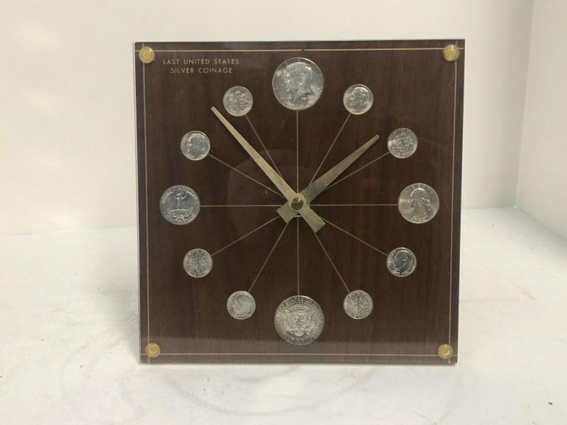 1964 Marion Kay Clock, Model #72 W/us Silver Coins