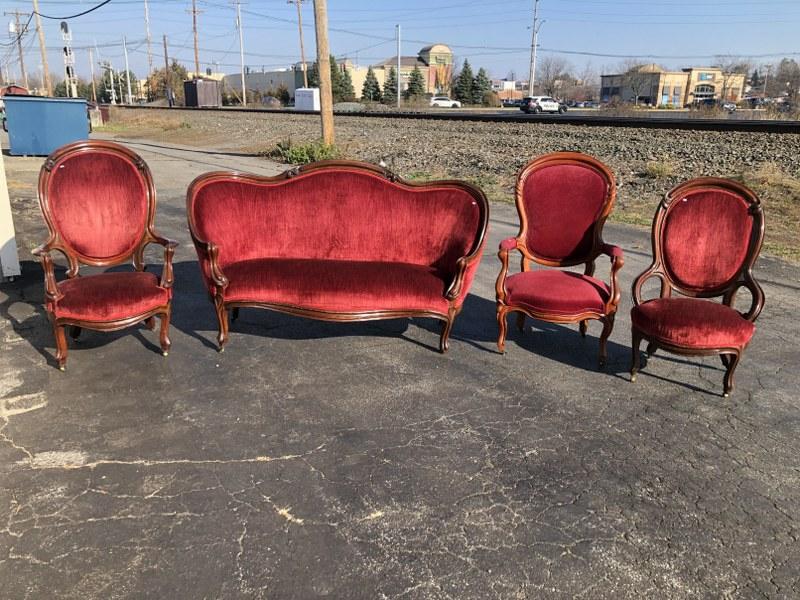 Nice (4) pc. Victorian parlor set, the loveseat and (1) chair match, and (2) other chairs are close. (1 of 5)