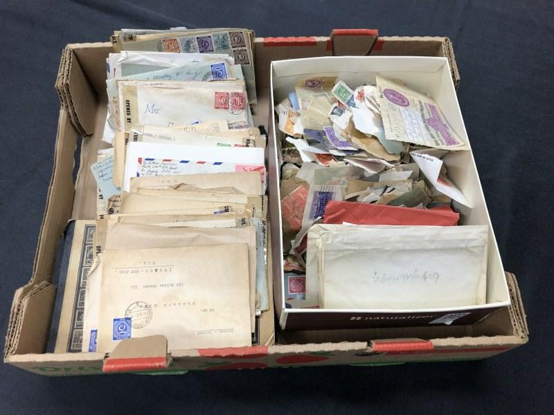 Estate lot mostly all older foreign stamps, mostly from when he was in WW II in Germany, envelopes (1 of 8)
