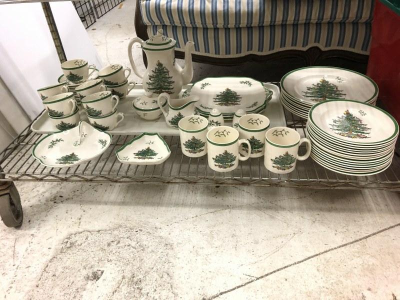 Big estate lot SPODE ( Christmas Tree ) pattern dishes, very nice estate condition, no damage, from (1 of 9)