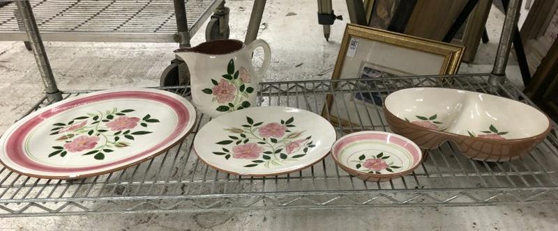 (5) pcs. STANGL ( WILD ROSE  pattern ) in fine condition, from Saratoga, N.Y. collection of STANGL. (1 of 6)