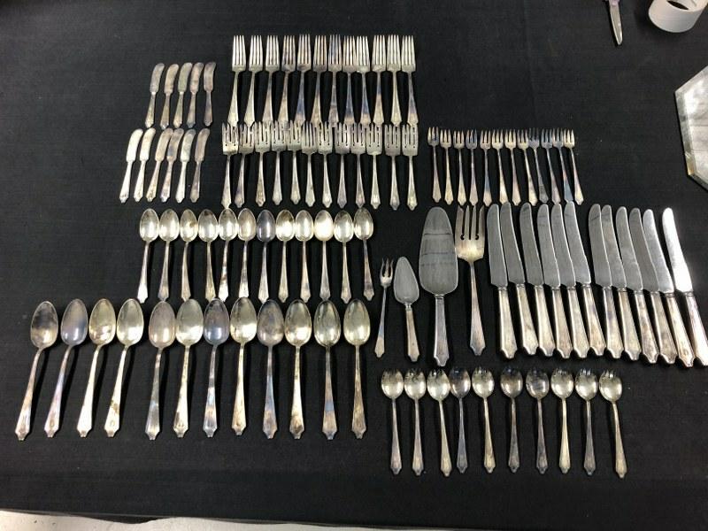 Estate Sterling Silver flatware, International Silver - tarnished from being in a box, stored away (1 of 7)