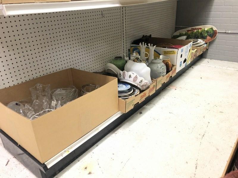 BIG Estate shelf lot of porcelains, glasswares, Asian items, pottery,ceramics, collectibles, (1 of 18)