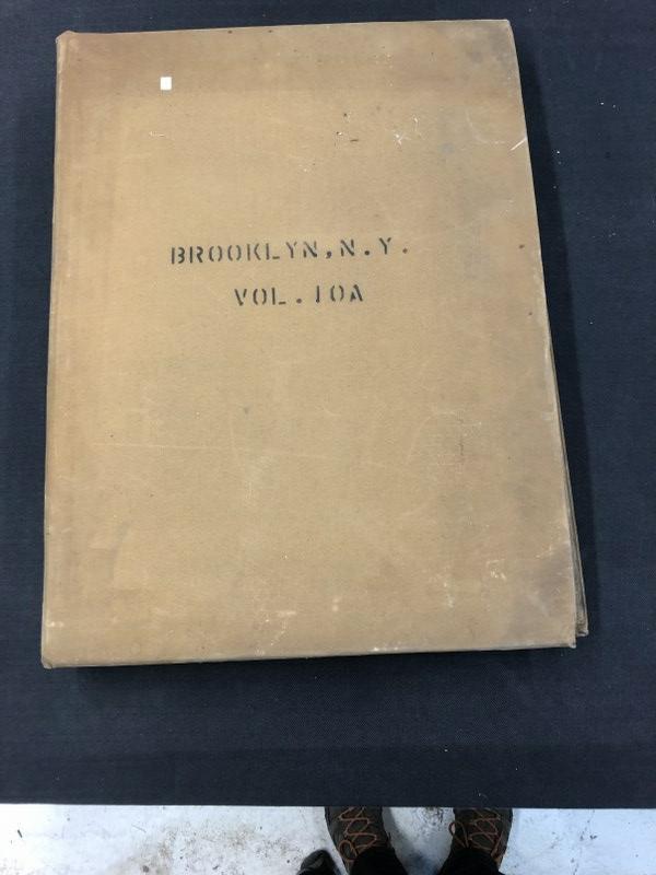 Large bound Insurance Maps of BROOKLYN, NEW YORK, Volume 10A, Sanborn Map Co. 1929. Was in basement, (1 of 6)