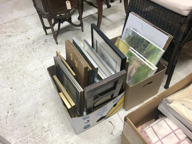 (2) boxes of artwork from New Paltz, N.Y. Artist's estate Elizabeth Meng, good lot for dealer to (1 of 5)