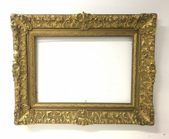 Wonderful 19th century gilt frame, from fine Hudson Valley home ( has (1) small piece off, as: Wonderful 19th century gilt frame, from fine Hudson Valley home ( has (1) small piece off, as pictured. ( I wish I saw the painting that was in it! ), The inside measurements are 18" x 25.5", the oute