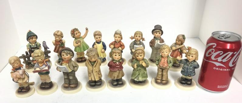 Hummels (16) estate lot all in fine condition, tallest measures 4" tall.: Hummels (16) estate lot all in fine condition, tallest measures 4" tall.