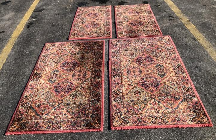 Lot of (4) Karistan like machine made oriental scatter rugs, overall nice condition, there are 2 (1 of 1)