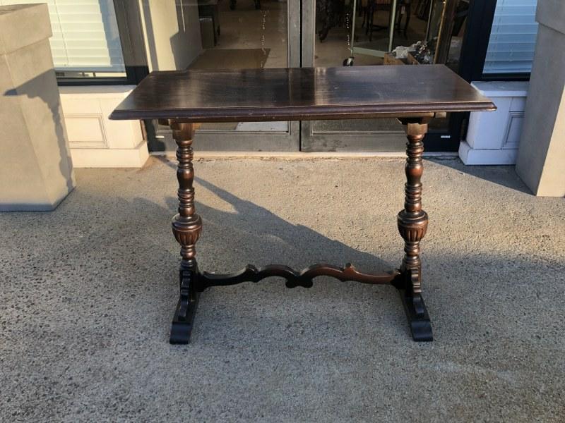 Mahogany small size library table, nice estate condition, structurally sound, nice old finish, (1 of 2)