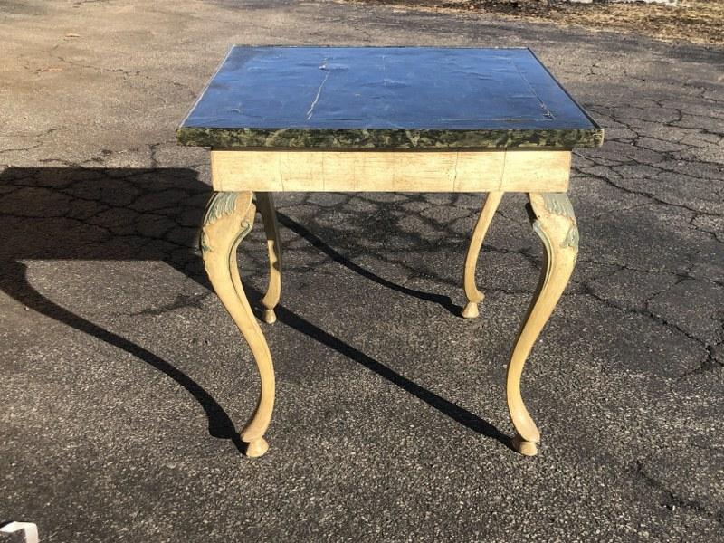 1920's Italian painted side table, nice old paint and finish, (some crackling on top finish ) (1 of 5)