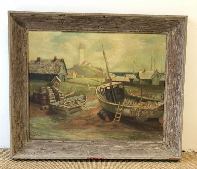 Bunny Hammer circa 1940's o/c titled ( OLD SALTS - NOVA SCOTIA ), from estate hoard of paintings by (1 of 6)