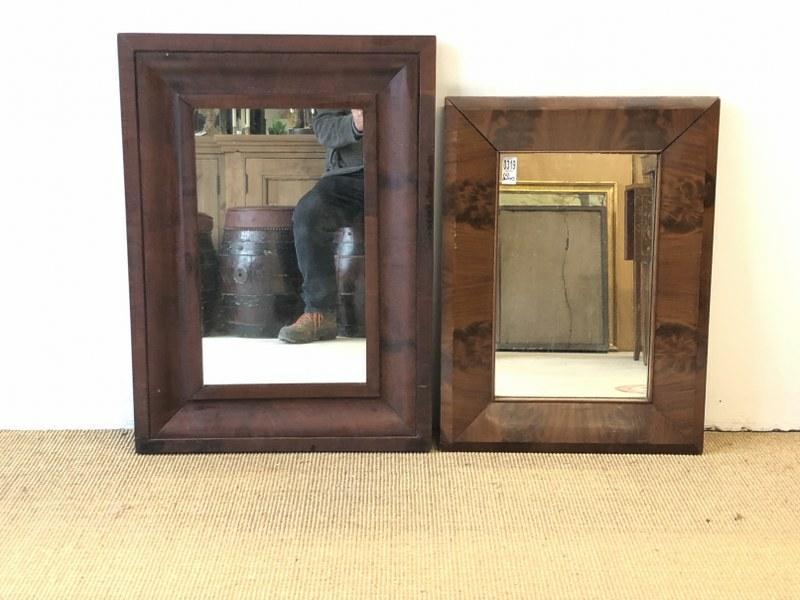 (2) Empire period OGEE framed mirrors, from Hudson Valley estate, they measure 30" x 21.5" and 26" x (1 of 1)