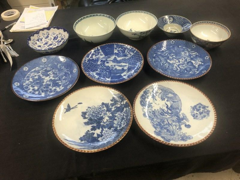 (10) pc. Estate Asian porcelains lot incl. large plates & bowls, from fine Hudson Valley estate. The (1 of 15)