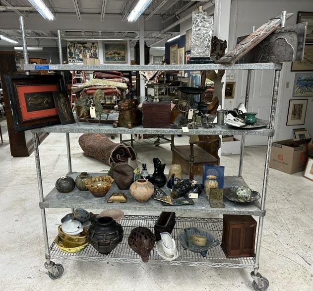 Big Interesting misc. estate lot from Hudson, N.Y. estate of Albert Bunette Roberts, pottery, (1 of 20)