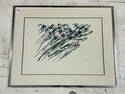 Danilo Bergamo (born 1938 ) pencil signed abstract print in nice frame with very nice matting.