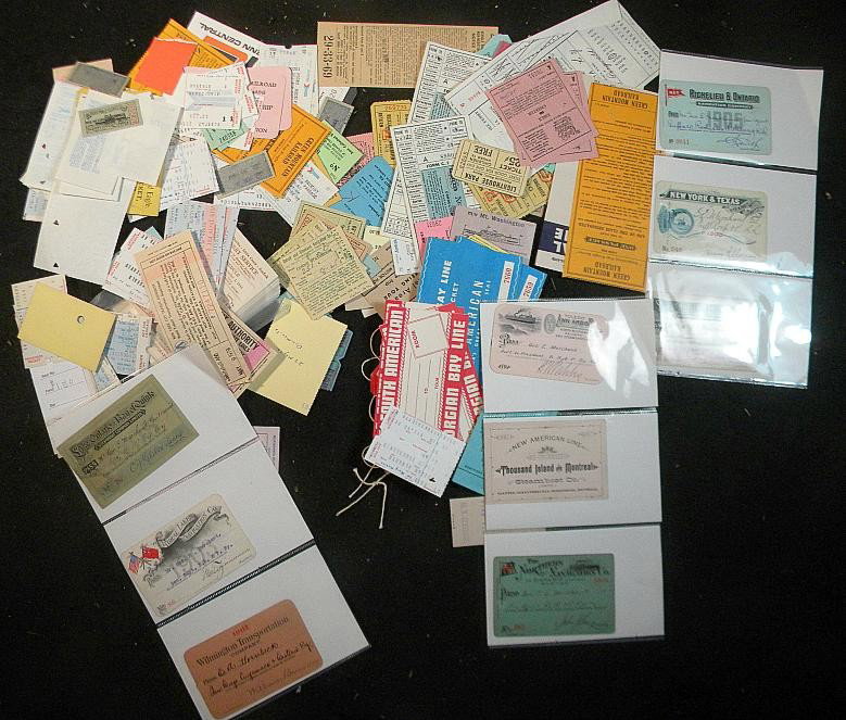 Lot of Ferry, Steamship and travel tickets and pass: Lot of ferry, steamship, and travel tickets and passes including Ontario, New York, Texas, Toledo, and others. Late 1800's early 1900's.