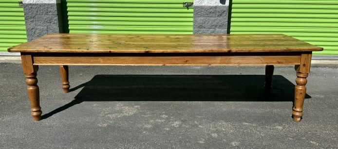 Fabulous 10' long pine country farm table, from fine Hudson Valley country home, has drawers on both (1 of 5)