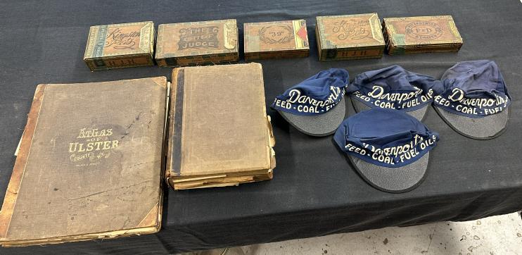 Estate Ulster County, N.Y. lot to include (5) Kingston, N.Y. cigar boxes with labels, (4) old circa (1 of 11)