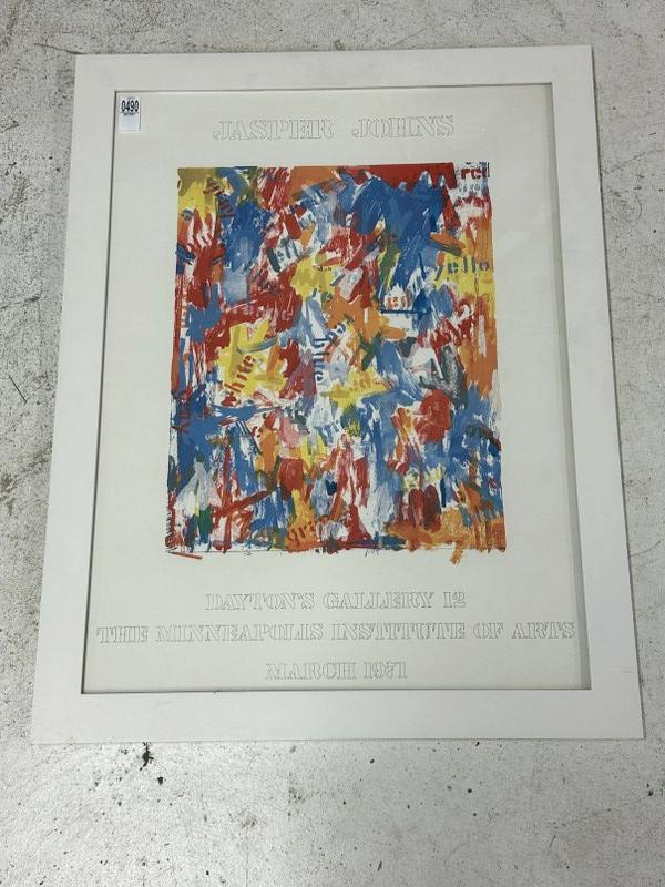 JASPER JOHNS 1971 Gallery Poster, DAYTON'S GALLERY 12, nicely framed and in fine condition. Frame (1 of 1)