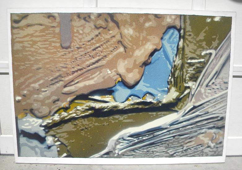 JOHN CLEM CLARKE Untitled O/C 1971 Acrylic on Canv: From the collection of a well known NYC & Chicago art gallery owner, who retired a few years back. JOHN CLEM CLARKE Untitled O/C 1971 Acrylic on Canvas, measures 38" x 54"