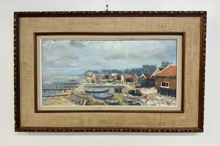 Serge Corbice (20th c ) o/c seascape, signed lower right. In fine estate condition, in original (1 of 4)