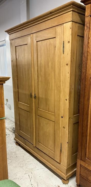Continental pine (2) door armoire, bar inside, from local home who is downsizing, measures 79" high (1 of 3)
