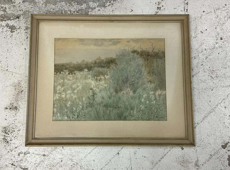 Harry Allchin ( 1849-1907 ) w/c landscape, signed lower right, nice estate condition. Watercolor (1 of 4)