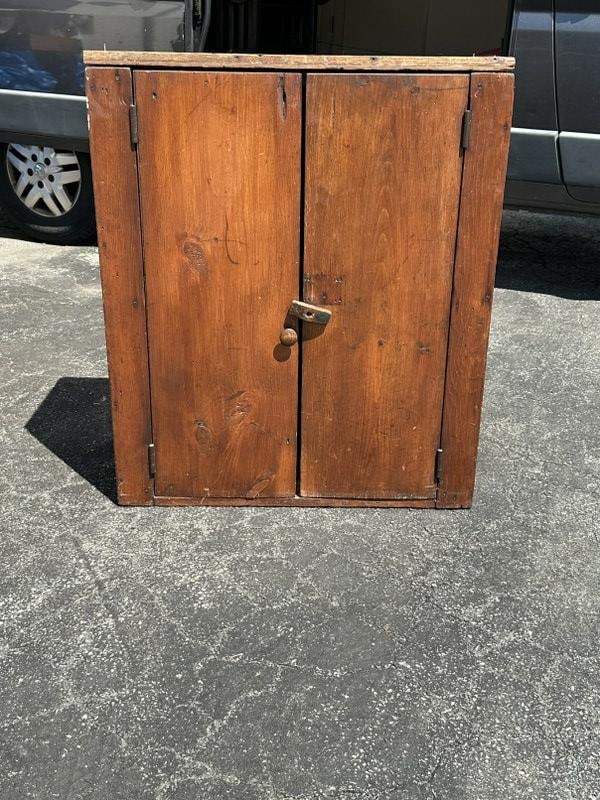 Country pine 2 door cupboard from Woodstock estate. Measures 31" W X 15" D X 36" H (1 of 4)
