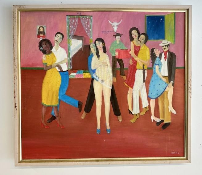 Omar Souto ( b 1946 Brazilian ) o/c of Bordello titled on back ( DA SERIE BORDEL GOLANIA-GO 1988 ). (1 of 6)