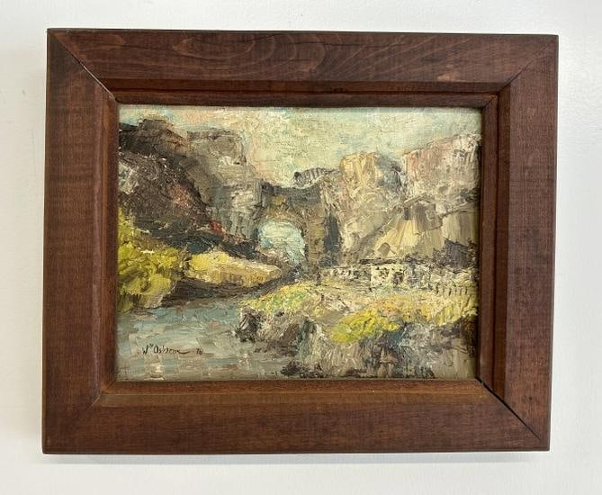 W Osborne impressionist o/c landscape, dated 1976. From estate in Highland, N.Y. Painting measures (1 of 2)
