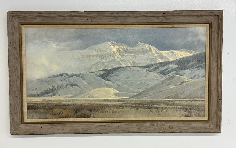 Jim Wilcox ( b 1941) o/b Western Landscape titled ( MORNING GLORY ) in fine estate condition, in (1 of 6)