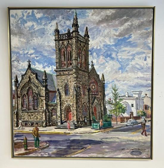 William Hoffman Jr. o/c CAMDEN, N.J. cityscape, signed lower left, fine condition, from Highland, (1 of 4)