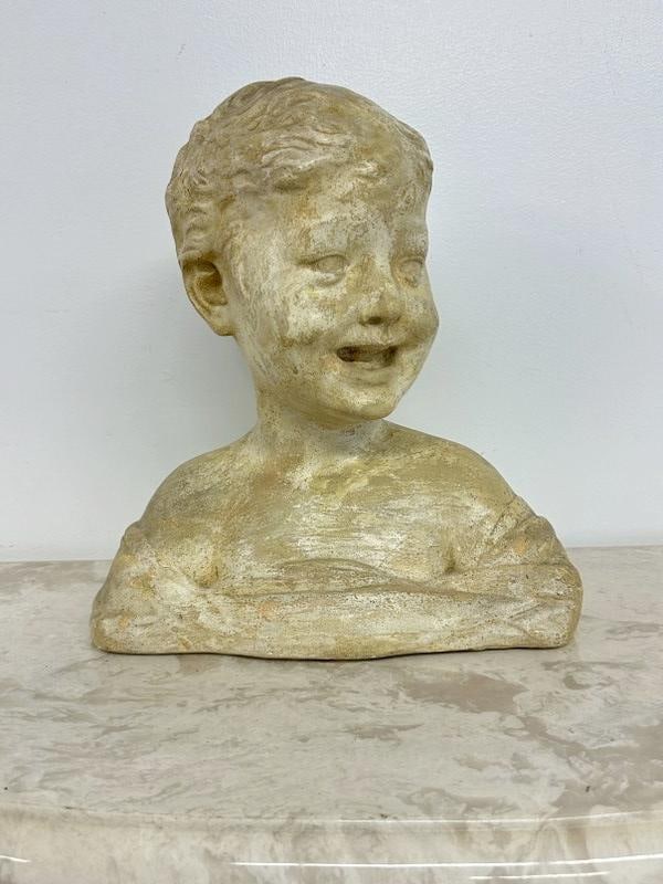Desiderio da Settignano (c.1429-1464) reproduction plaster statue of his famous ( LAUGHING BOY ), (1 of 3)