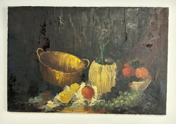 JAN BEVORT ( 1917-1996 ) impressionist o/c still life, signed lower right, from NYC estate, nice (1 of 4)