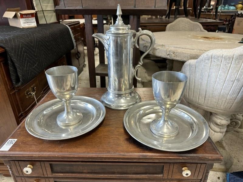 Older pewter communion set, found in local estate. (1 of 1)