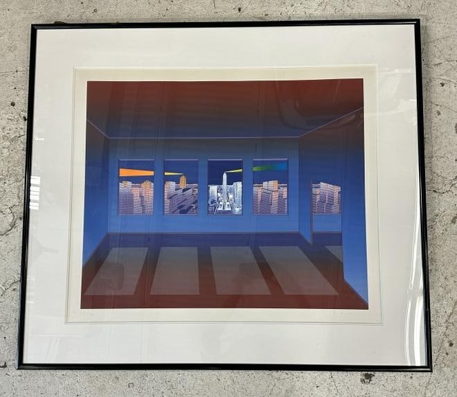 Jean-Michel Folon (1934 - 2005) was active/lived in New York / Belgium, France, Monaco. Signed (1 of 4)