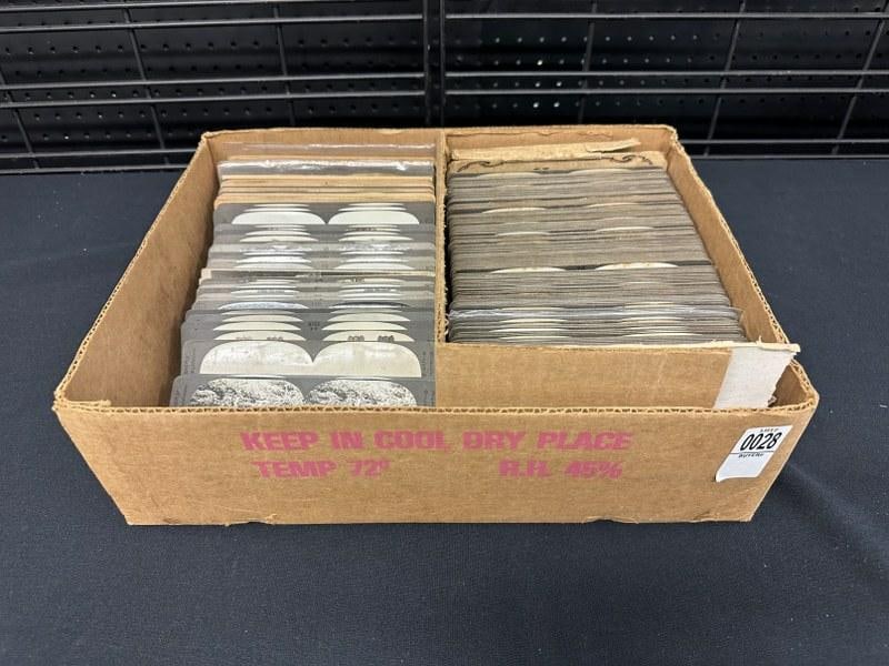 Over 200 stereoviews, WWI, other military, 2 litho sets. (1 of 5)