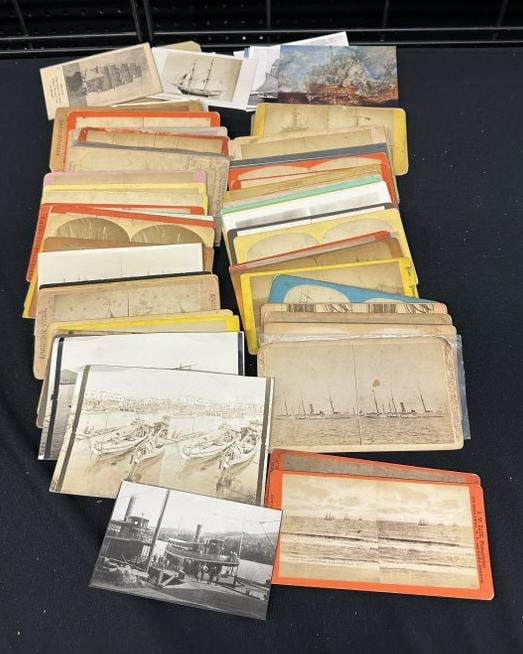 73 stereoviews of ships and boats plus a miscellaneous pile of ship photos. (1 of 5)