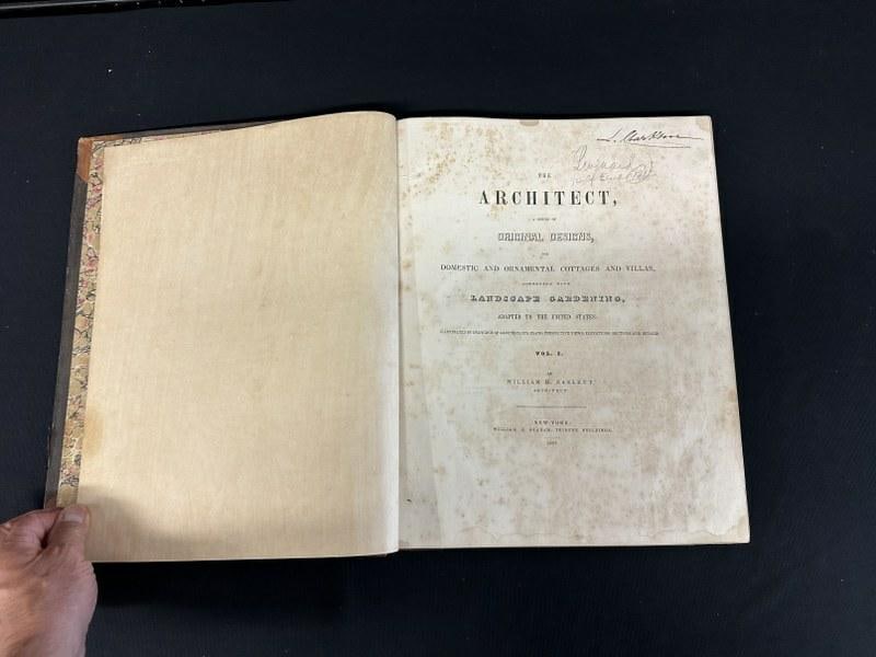 1841 book- The Architect Vol 1 by William Ranlett. A series of original designs for domestic and (1 of 9)