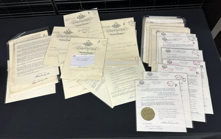 20 circa 1965-70 Nelson Rockefeller signed documents (1 of 7)