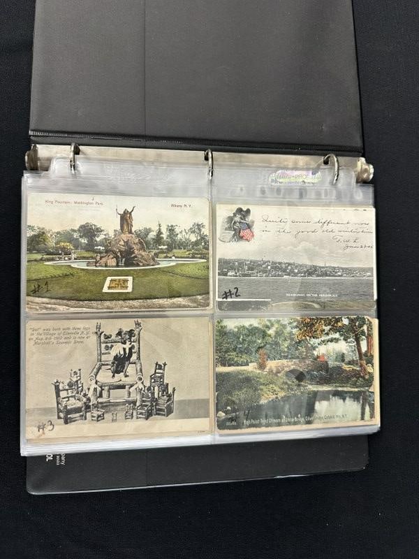 114 plus postcards- New York including Syracuse University in album (1 of 8)